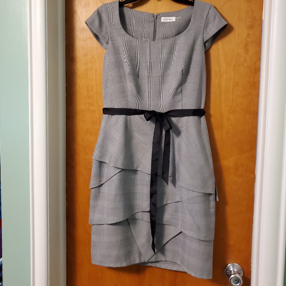 Calvin Klein Dress with Tiered Skirt
